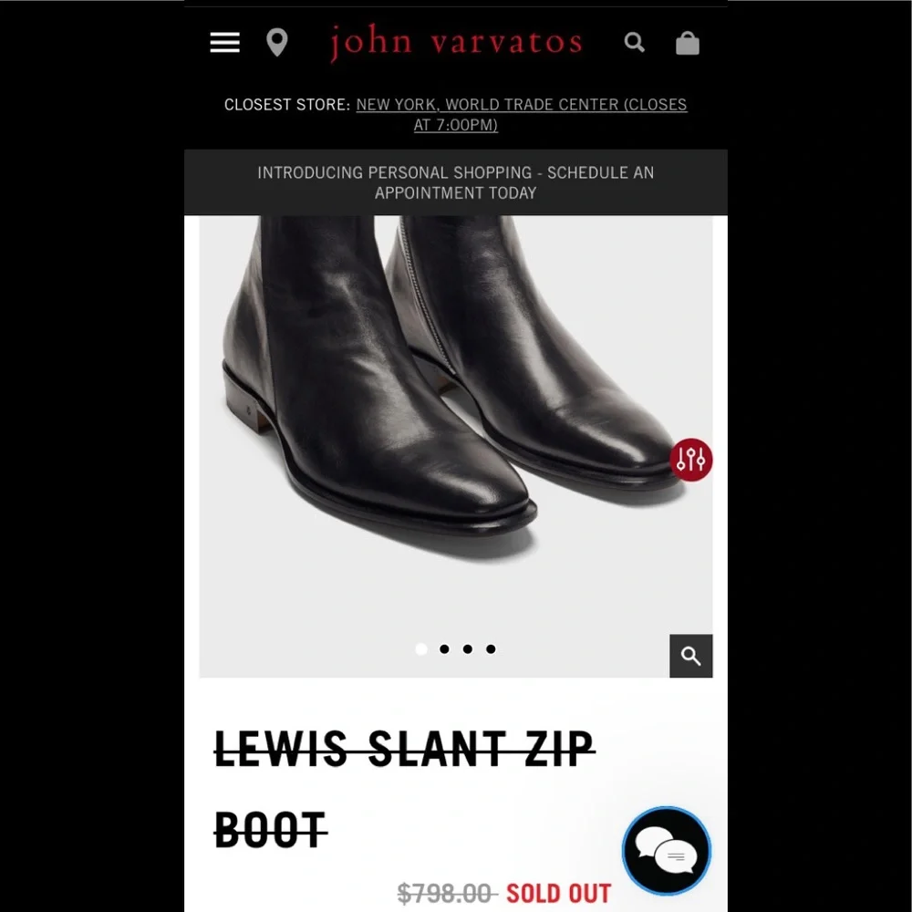 John Varvatos collection lewis slant zip Boot. Size 11 - Picture 11 of 11